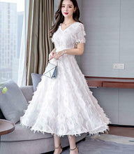Load image into Gallery viewer, Ruffle Dress White
