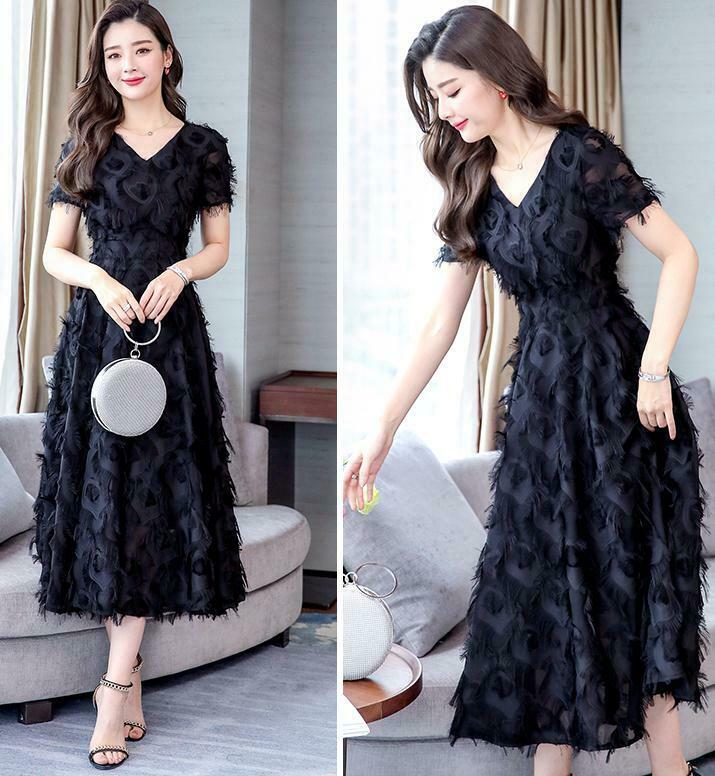 Ruffle Dress Black