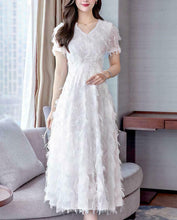 Load image into Gallery viewer, Ruffle Dress White
