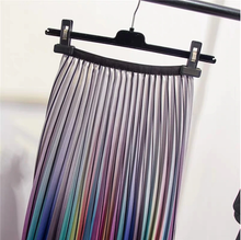 Load image into Gallery viewer, Pink pleated striped skirt
