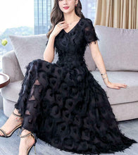 Load image into Gallery viewer, Ruffle Dress Black

