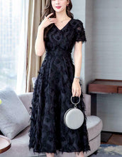 Load image into Gallery viewer, Ruffle Dress Black
