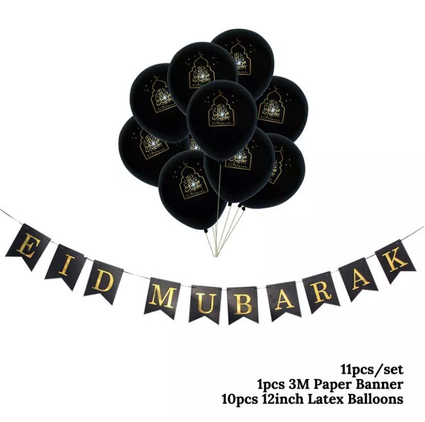 Eid Mubarak Bunting & balloons