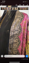 Load image into Gallery viewer, Open Abaya Pink Gold &amp; Black
